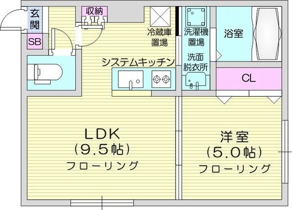 東屯田通駅 徒歩2分 4階の物件間取画像